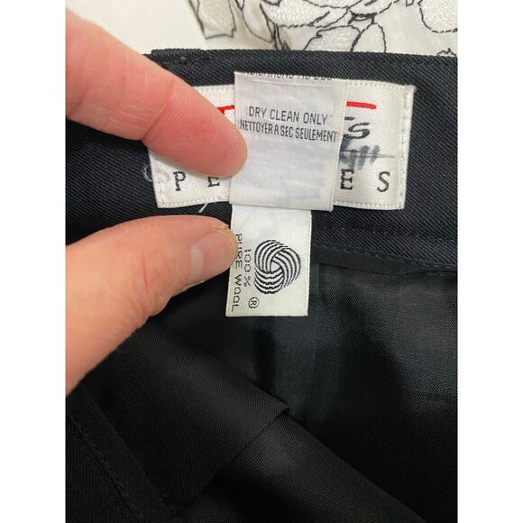 Talbots Petites Women's 6 Black Lined 100% Wool Straight Midi Skirt - Picture 4 of 6